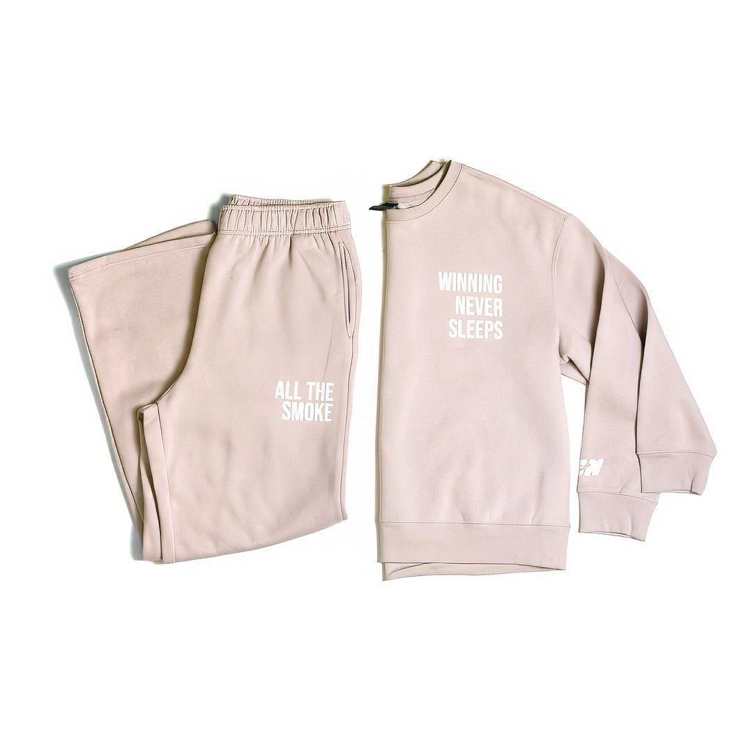IN SZN Winning Never Sleeps Crewneck & All the Smoke Sweatpants Set