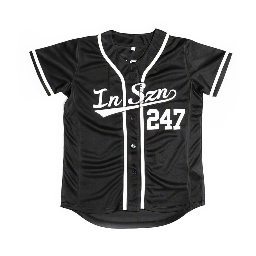 IN SZN 247 Black Baseball Jersey