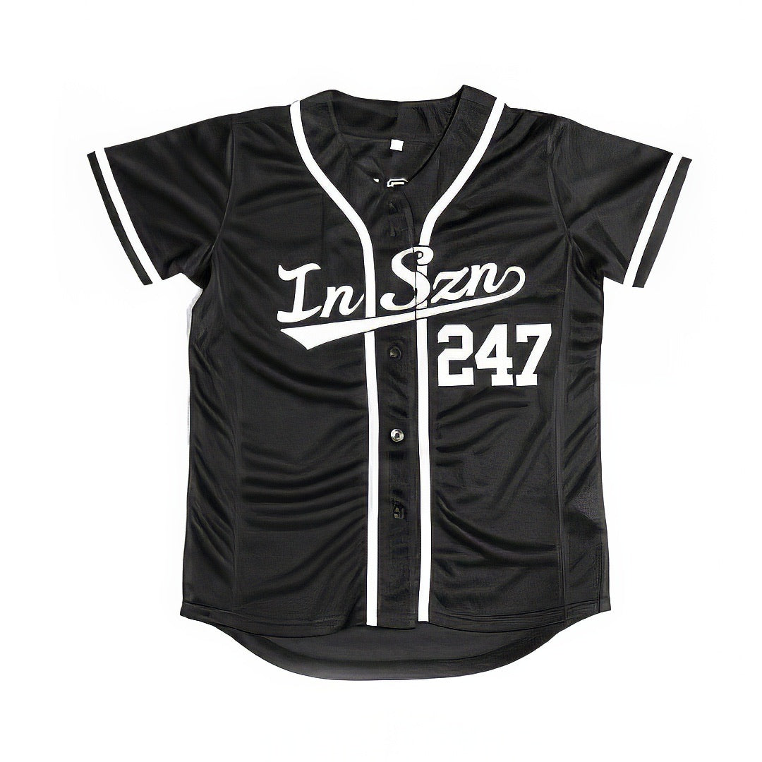 IN SZN 247 Black Baseball Jersey