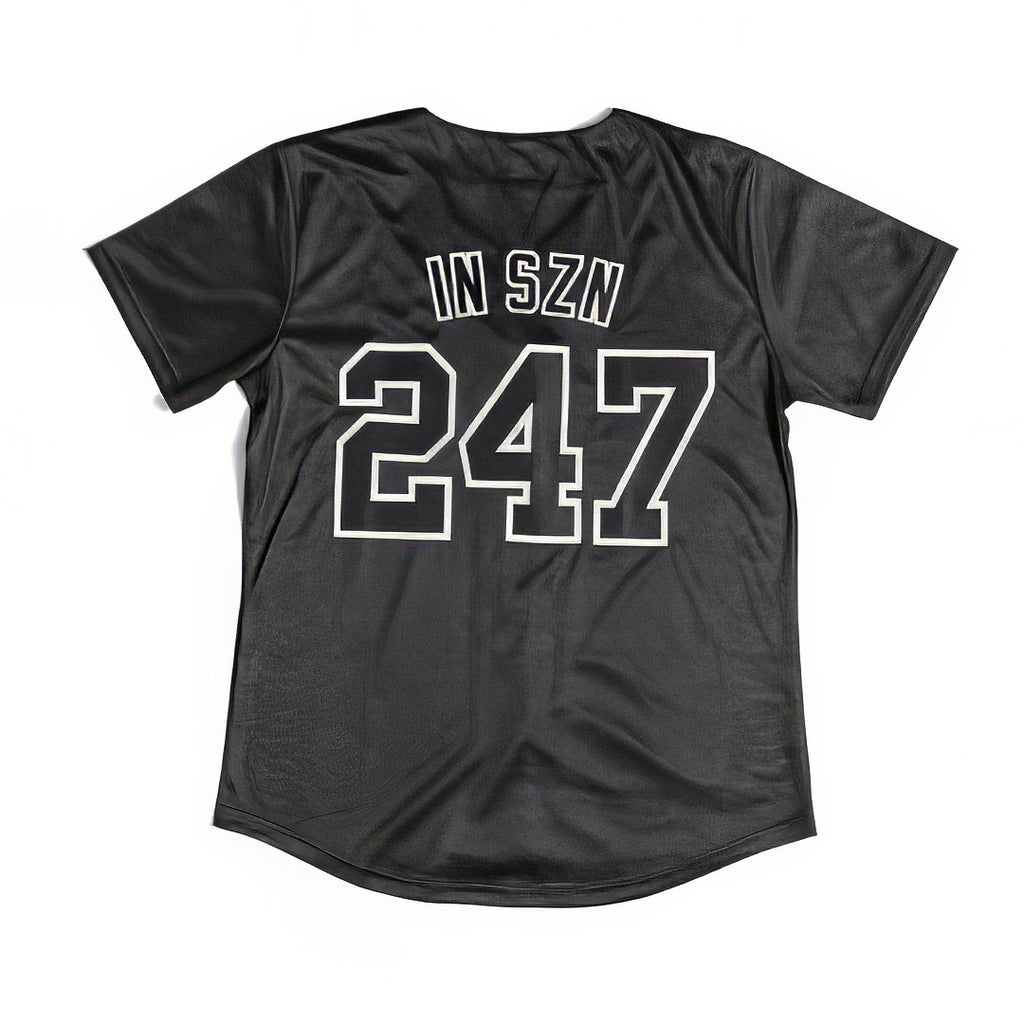 IN SZN 247 Black Baseball Jersey