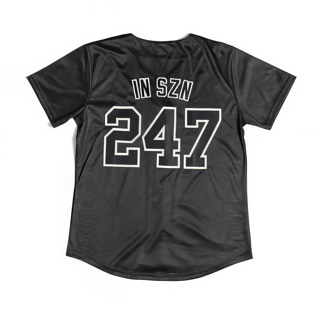 IN SZN 247 Black Baseball Jersey